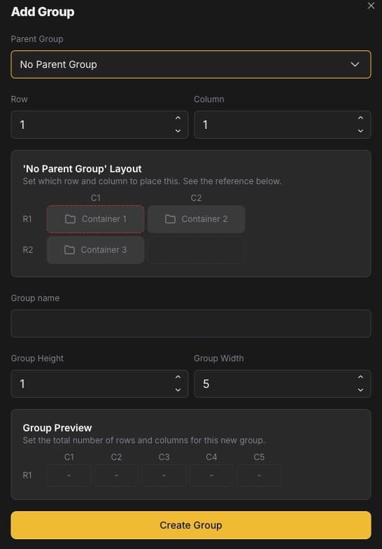 Add Group Dialog